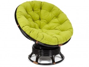 Кресло-качалка Papasan w 23/01 B с подушкой Antique brown, флок Олива в Юрюзани - yuryuzan.магазин96.com | фото