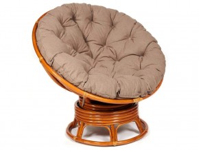 Кресло-качалка Papasan w 23/01 B с подушкой Cognac, экошерсть Коричневый в Юрюзани - yuryuzan.магазин96.com | фото