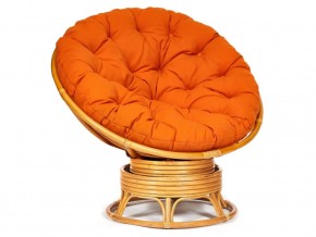 Кресло-качалка Papasan w 23/01 B с подушкой Honey, ткань Оранжевый в Юрюзани - yuryuzan.магазин96.com | фото