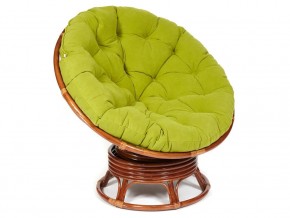 Кресло-качалка Papasan w 23/01 B с подушкой Pecan, флок Олива в Юрюзани - yuryuzan.магазин96.com | фото