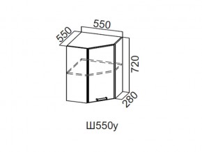 Ш550у/720 Шкаф навесной 550/720 (угловой) в Юрюзани - yuryuzan.магазин96.com | фото