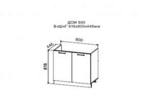 Шкаф нижний ДСМ800 под мойку в Юрюзани - yuryuzan.магазин96.com | фото